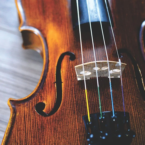 Closeup of a violin
